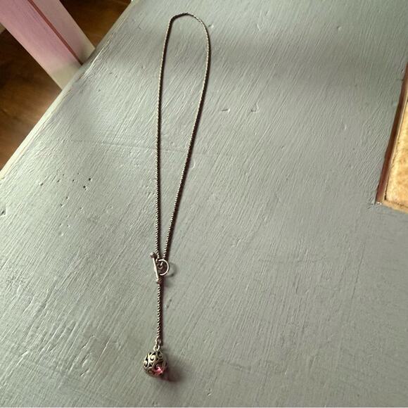 Silpada 925 Sterling Silver Y Chain Ball Necklace - Picture 4 of 8